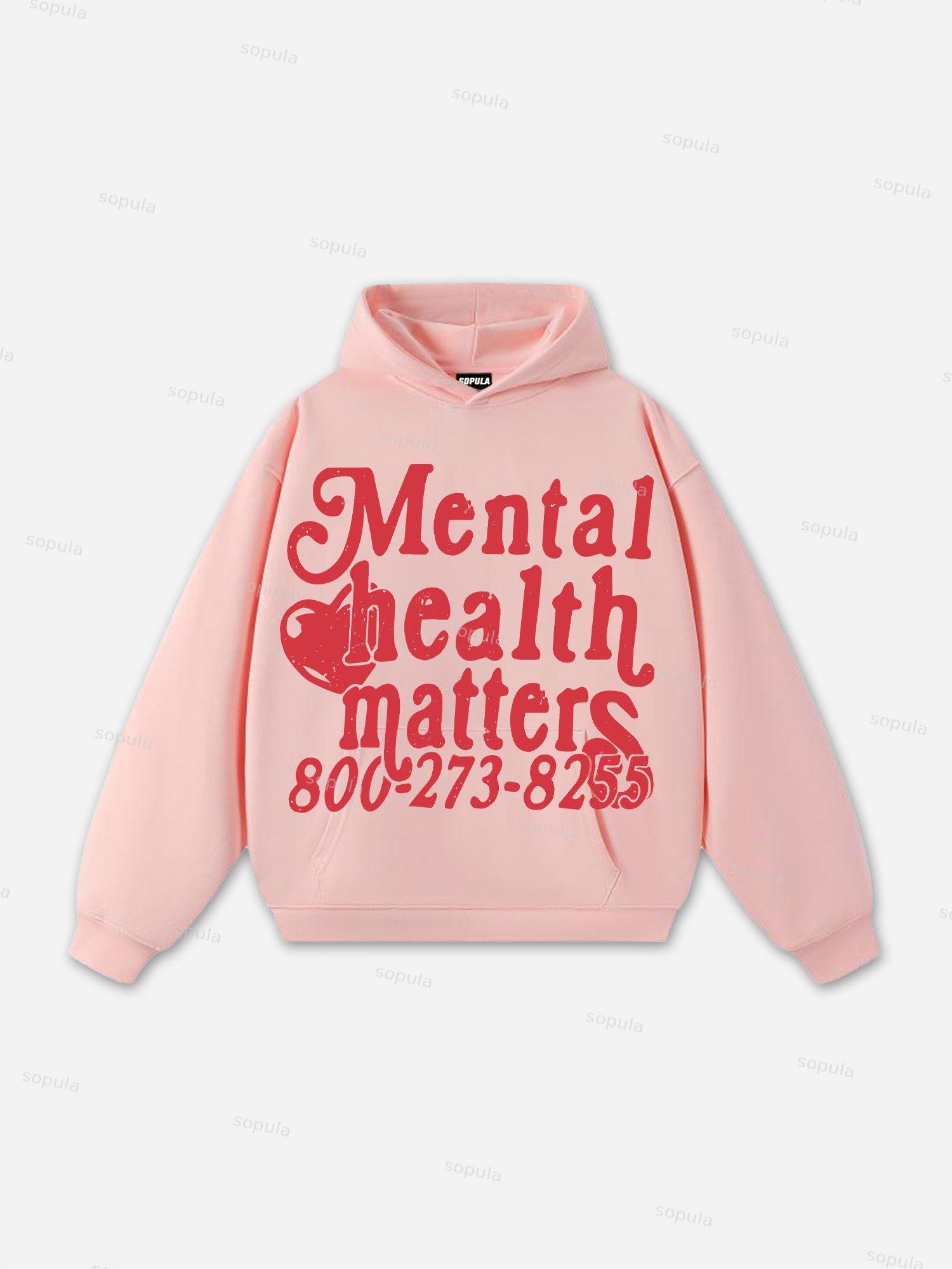 Men's Mental Health Matters Graphic Hoodie Product Image