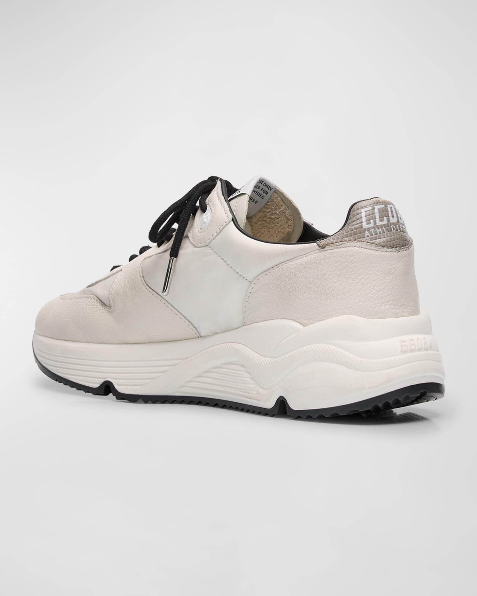 Men's Running Sole Textile and Leather Fashion Sneakers Product Image