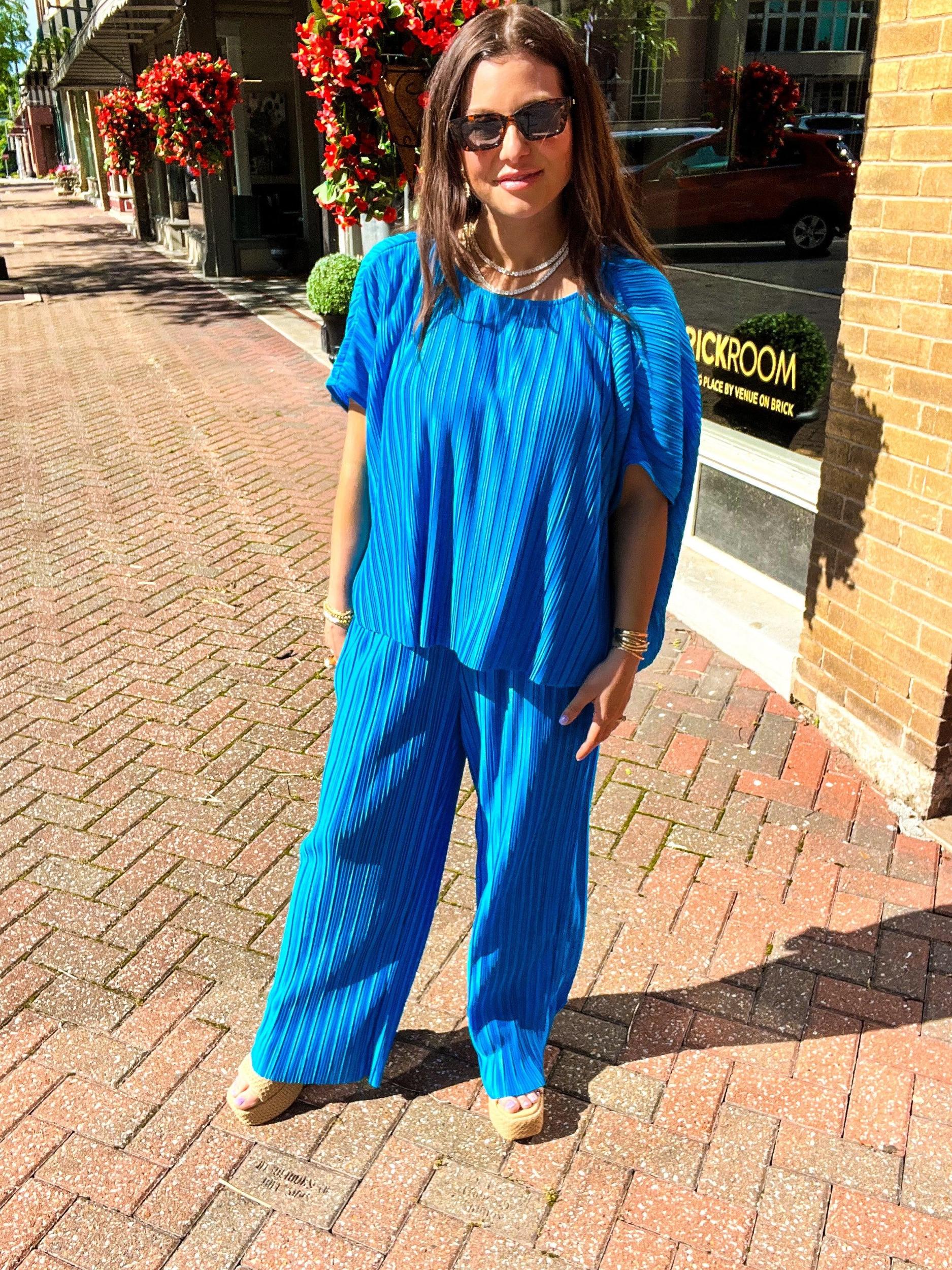 Prissie Pleated Pant Set Product Image