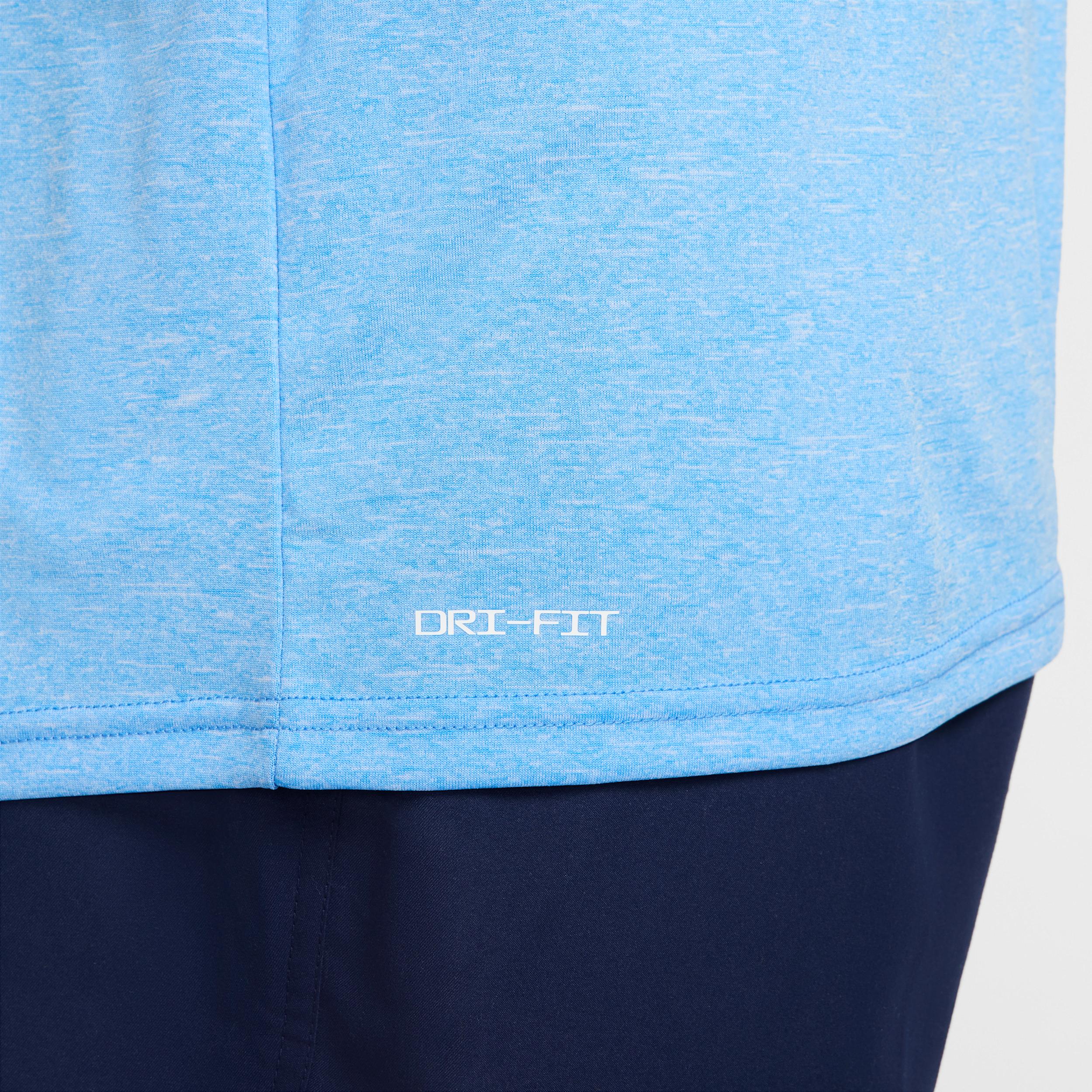 Nike Men's Heathered Short-Sleeve Hydroguard Swim Shirt Product Image