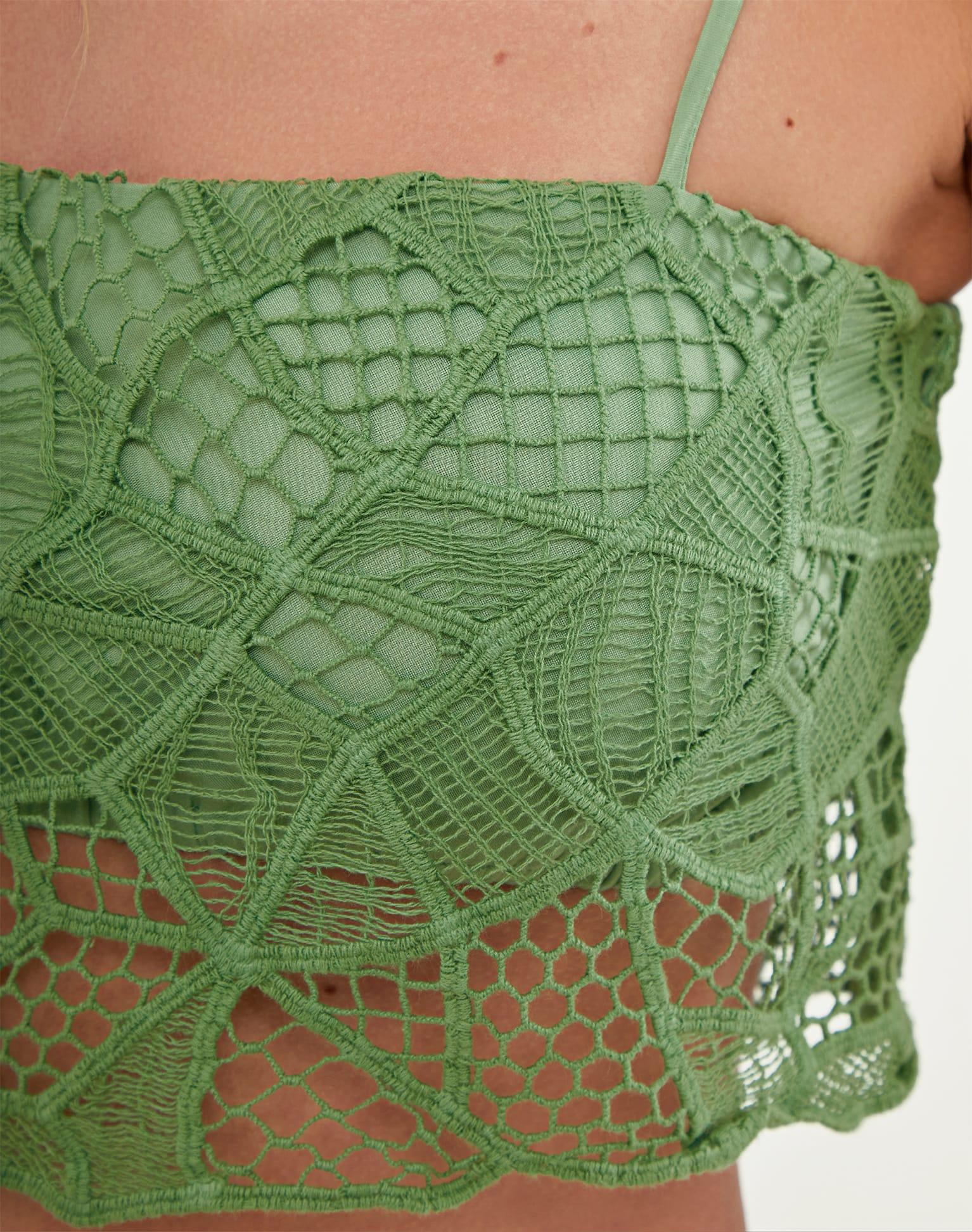 Hollie Cropped Top - Aloe Product Image