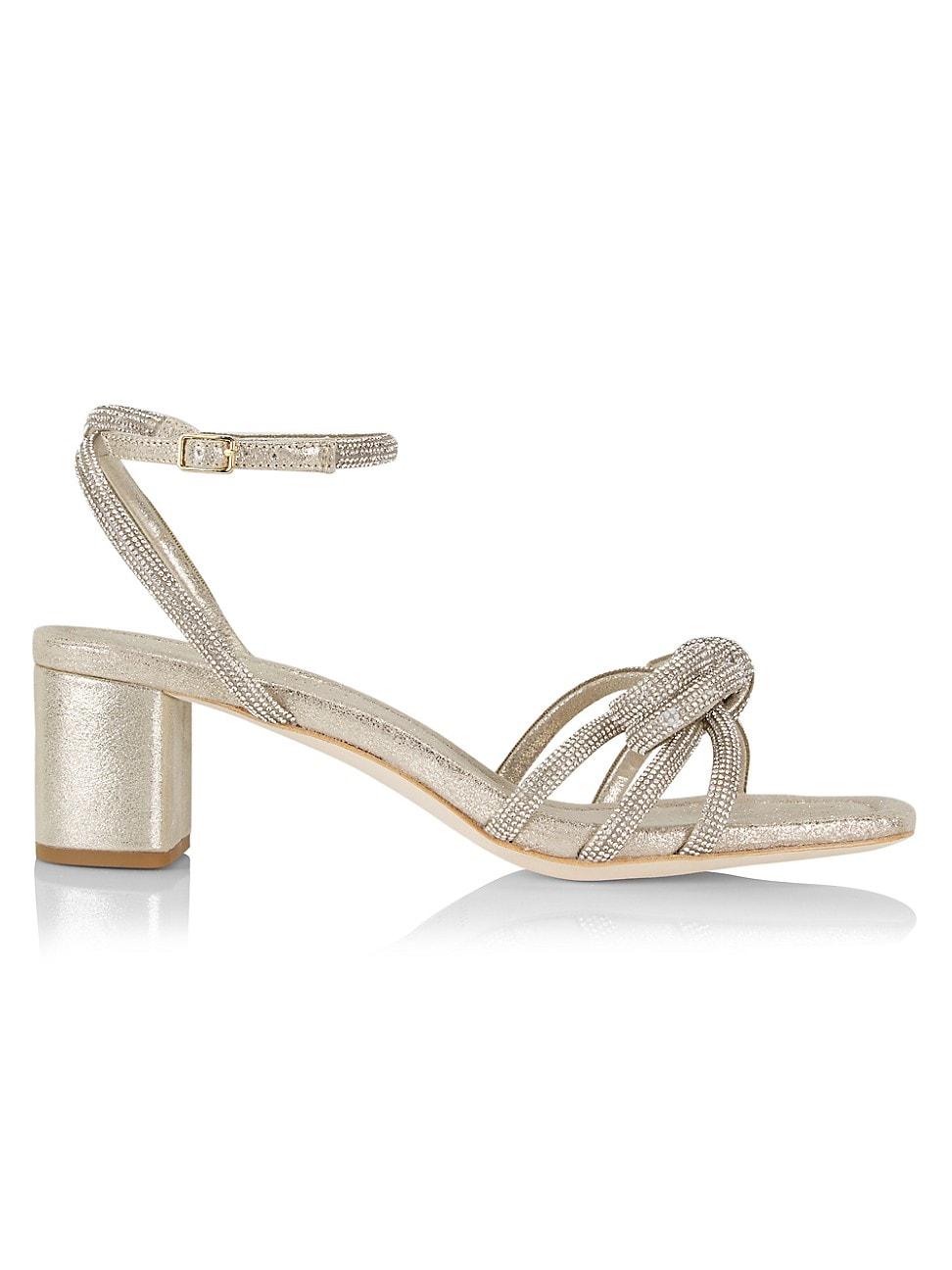 Womens Mikel Crystal-Embellished Suede Sandals Product Image