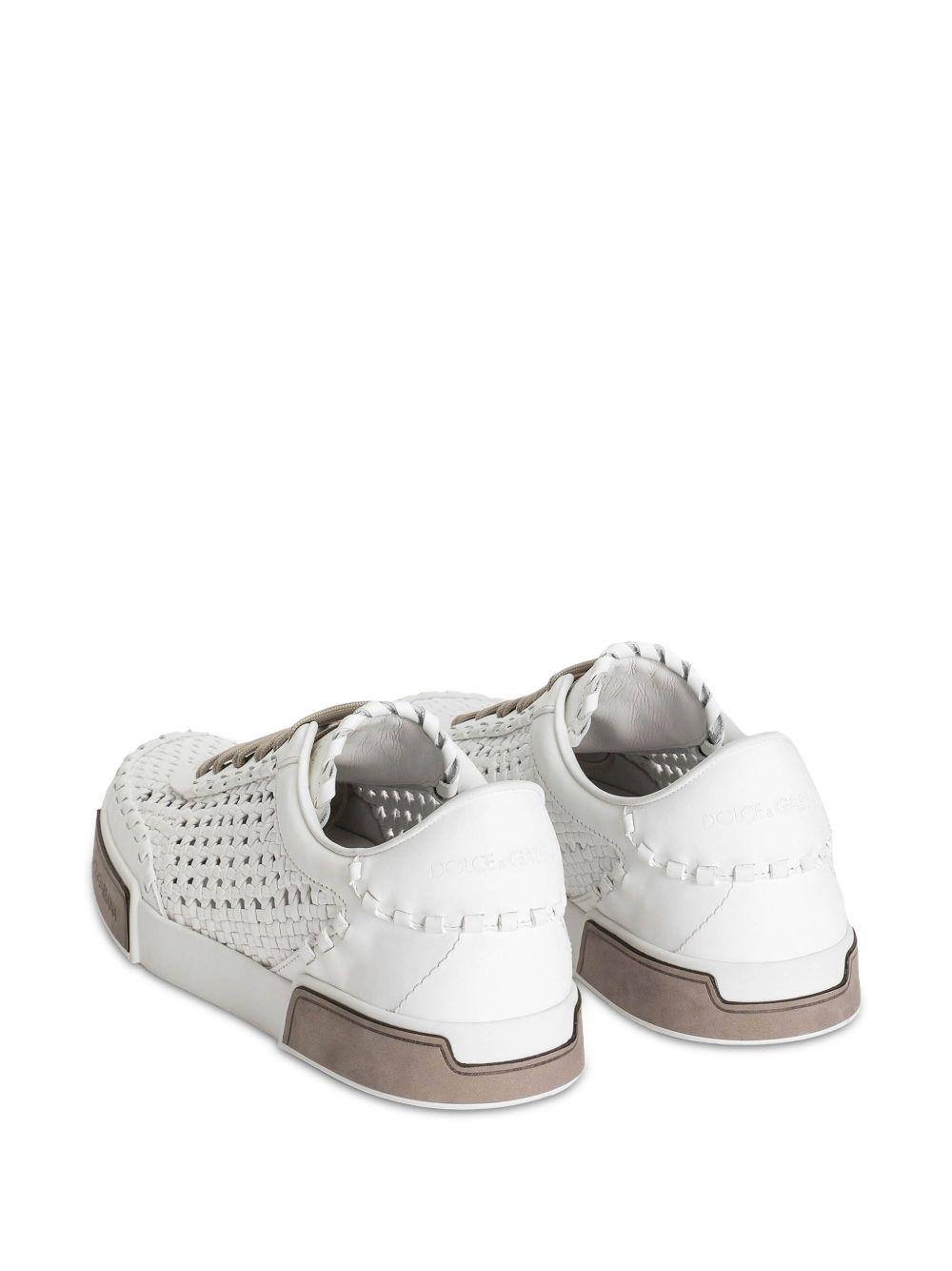 woven leather sneakers Product Image