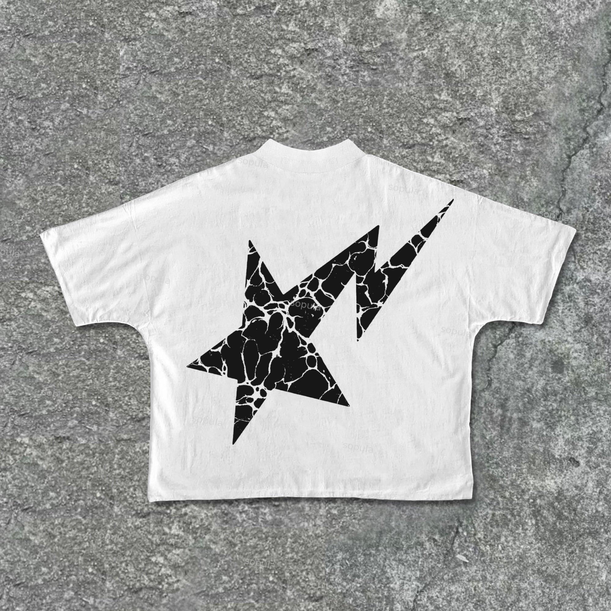 Sopula Medusa Faith Mixed-Colored Retro Graphics Cotton Cropped T-Shirts Product Image