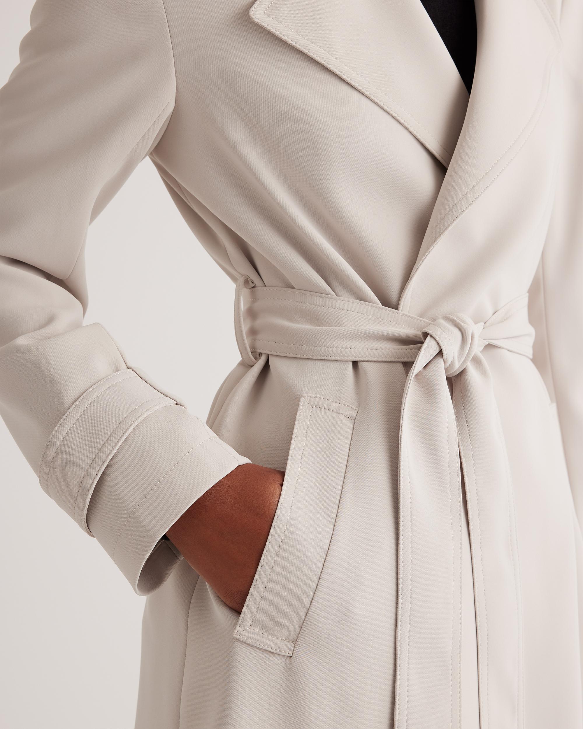 Quince | Women's Stretch Crepe Trench Coat Size XL, Recycled Polyester Product Image