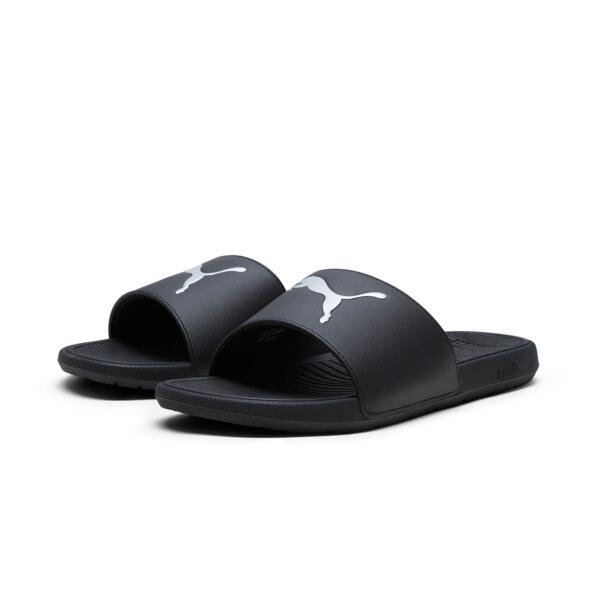 PUMA Cool Cat 2.0 Sport Men's Slides in Black/Silver Product Image