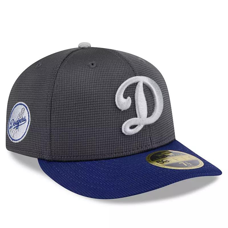 Men's New Era  Gray/Royal Los Angeles Dodgers 2025 Batting Practice Low Profile 59FIFTY Fitted Hat, Size: 7 1/2, Grey Product Image