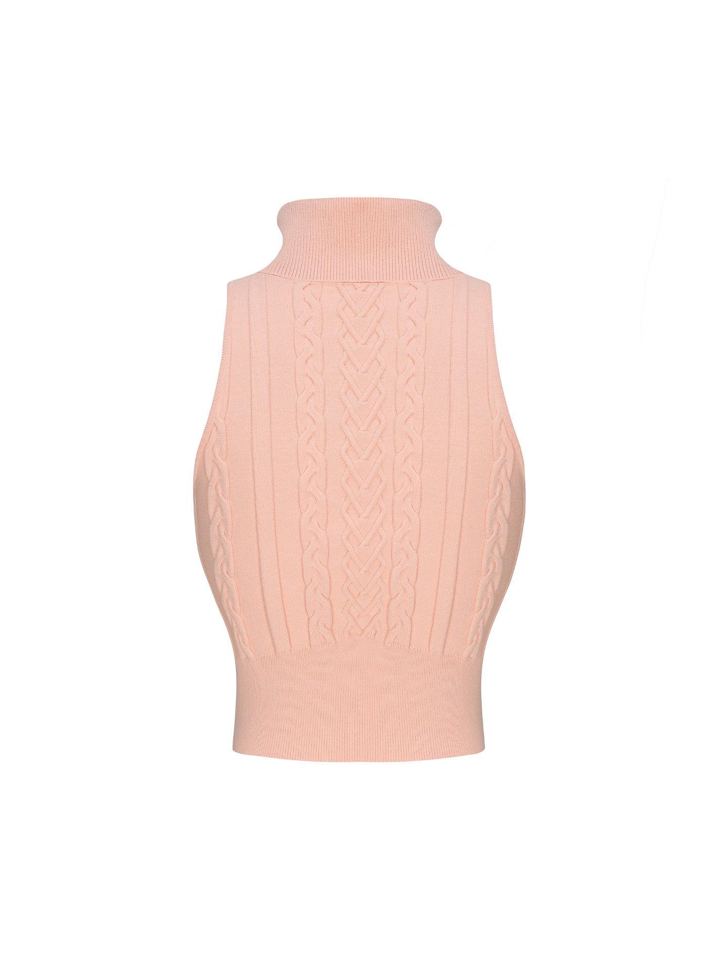 Janelle Knit Top (Peach) (Final Sale) Product Image