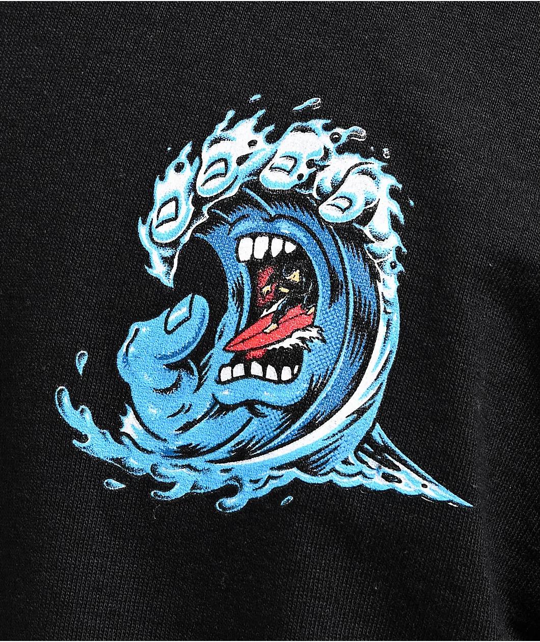 Santa Cruz Screaming Wave Black T-Shirt Product Image