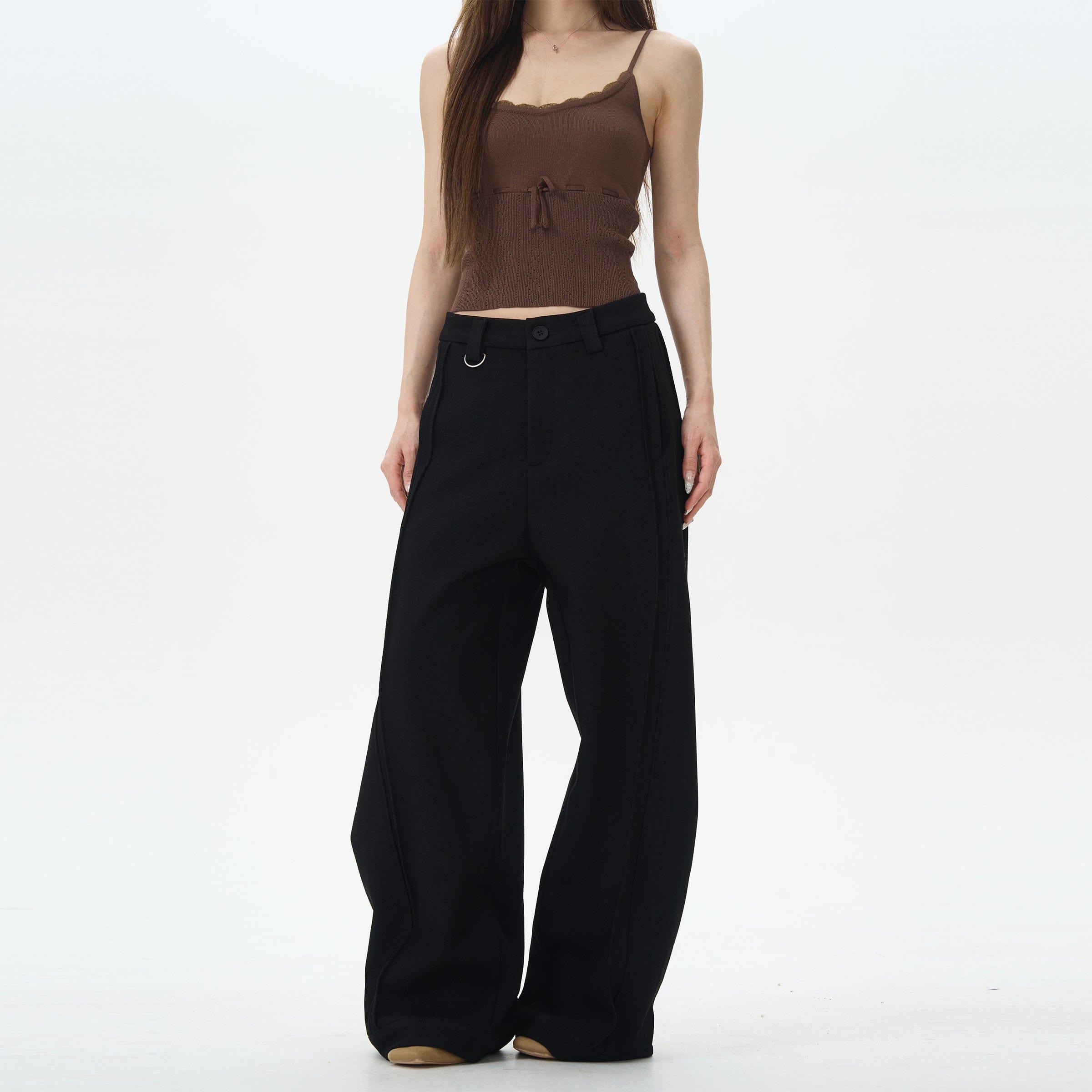 RT No. 12421 DRAPE CASUAL STRAIGHT PANTS Product Image