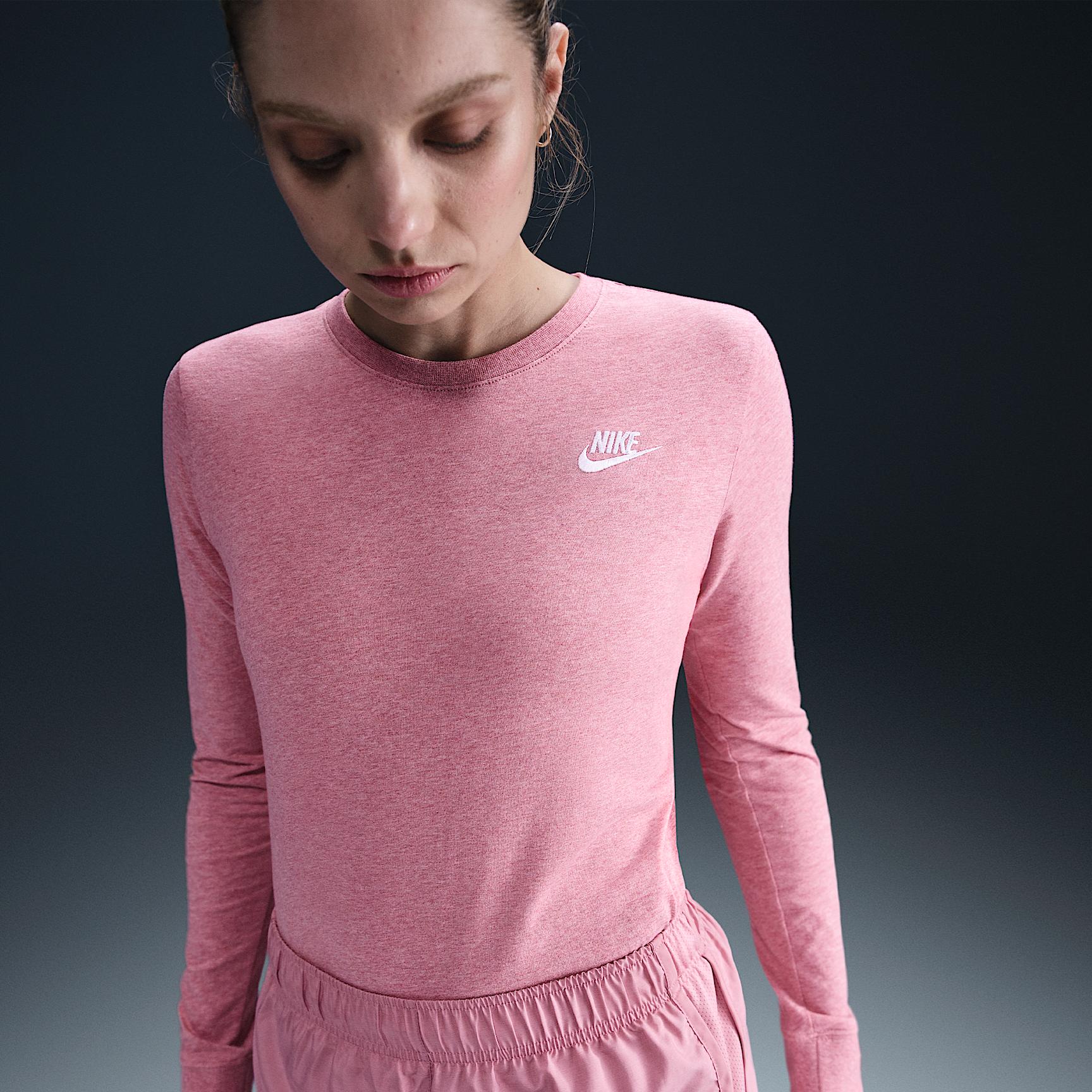 Womens Nike Sportswear Club Long-Sleeve T-Shirt | HF0780-100 Product Image