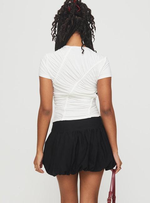 Mersale Bubble Hem Mini Skirt Black Product Image