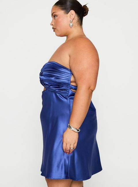 Shellie Mini Dress Blue Curve Product Image