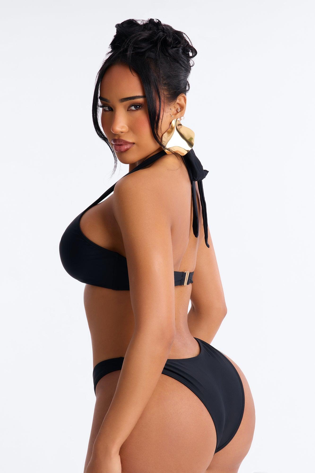 Till Sunrise Bikini And Coverup Skirt - Black Product Image