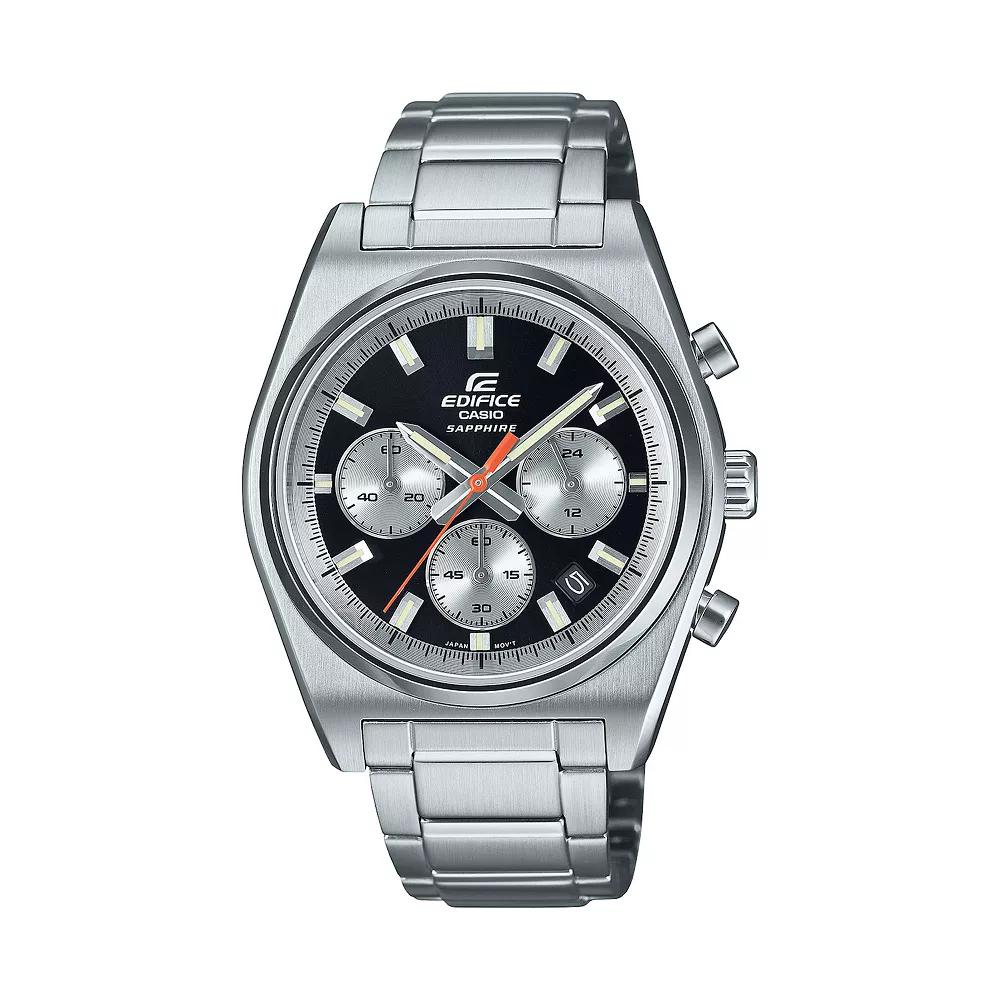 Casio Men's Edifice Motorsports Stainless Steel Silver Chronograph Watch - EFB730D-7AV, Size: 47MM, Black Product Image