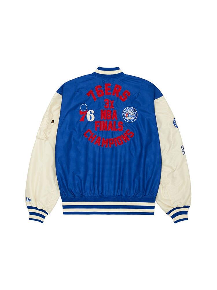 PHILADELPHIA 76ERS X ALPHA X NEW ERA L-2B BOMBER JACKET Product Image