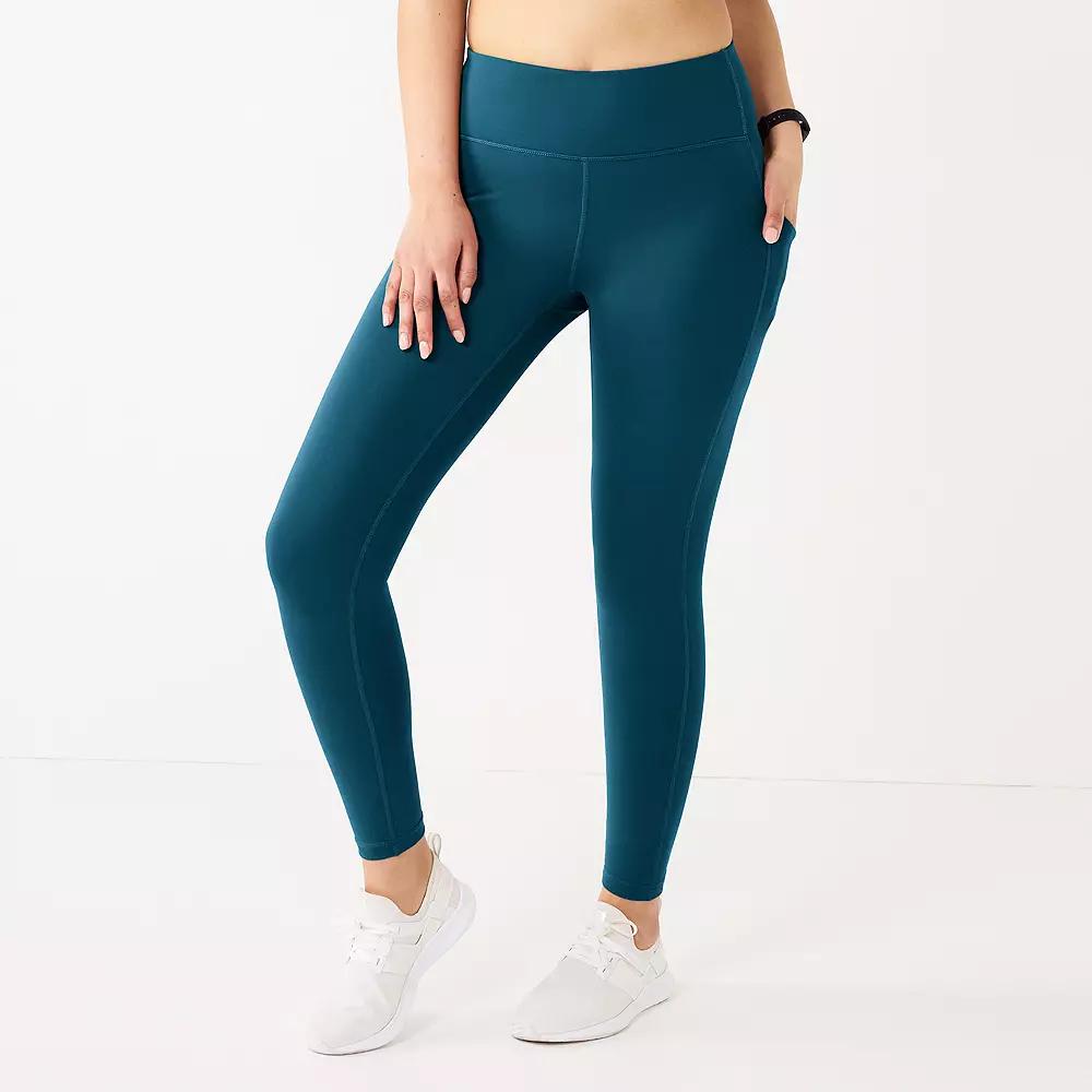 Women's Tek Gear® Ultrastretch High-Waisted Side Pocket 7/8 Leggings,  Product Image