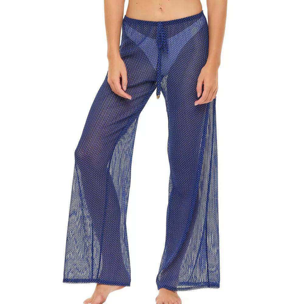 Women's Jordan Taylor Print Sheer Swim Cover-Up Pants,  Product Image