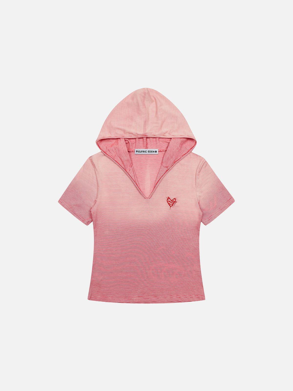 Aelfric Eden Gradient Washed Hooded Tee Female Product Image