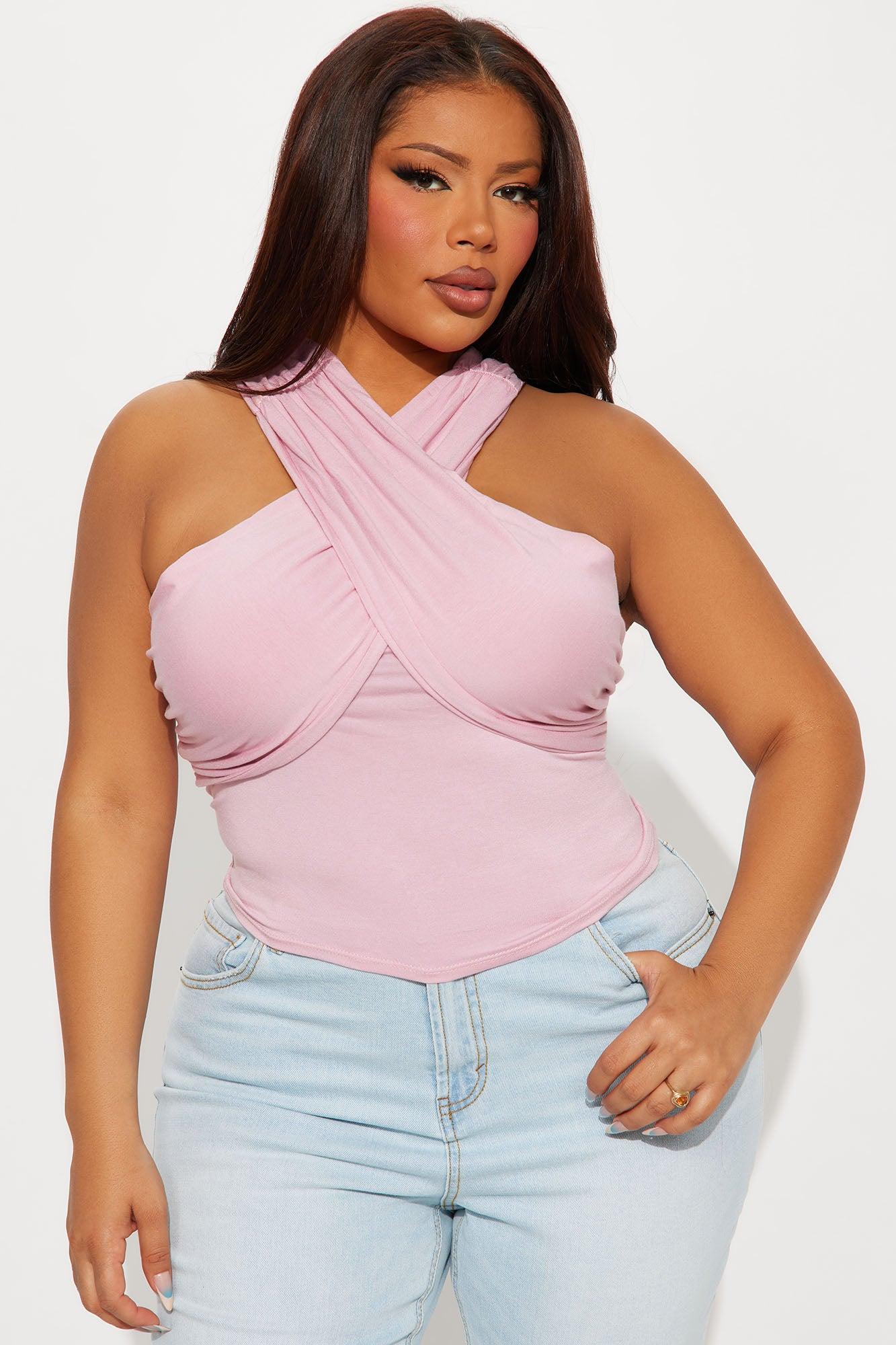 Sweetest Thing Ruched Off Shoulder Top - Pink Product Image