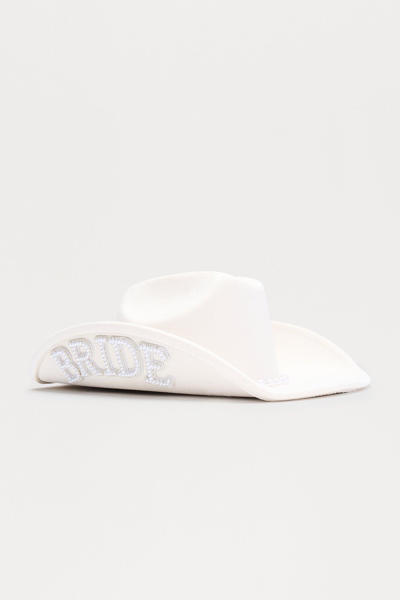 Bride's Last Rodeo Cowboy Hat - White Female Product Image