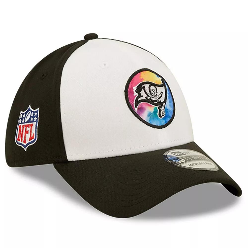 Men's New Era White/Black Tampa Bay Buccaneers 2022 NFL Crucial Catch 39THIRTY Coaches Flex Hat, Size: Medium/Large Product Image