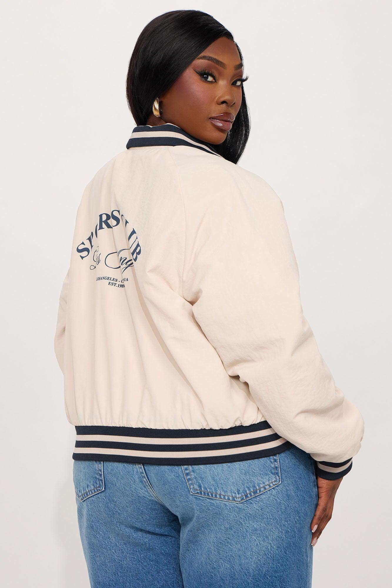 Los Angeles Sports Club Varsity Jacket - Cream Female Product Image