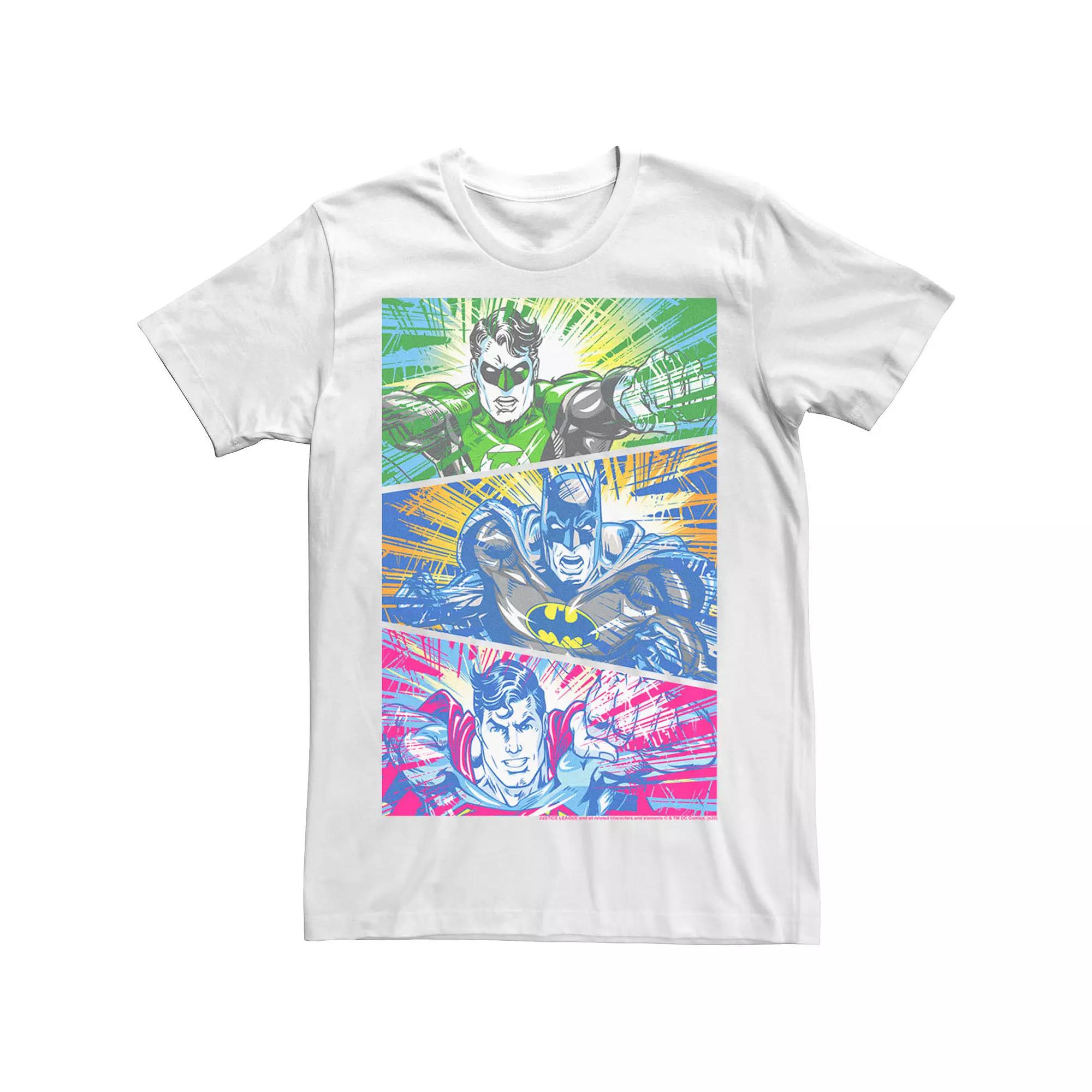 Men's Justice League Triple Team Boxed Up Tee,  Product Image