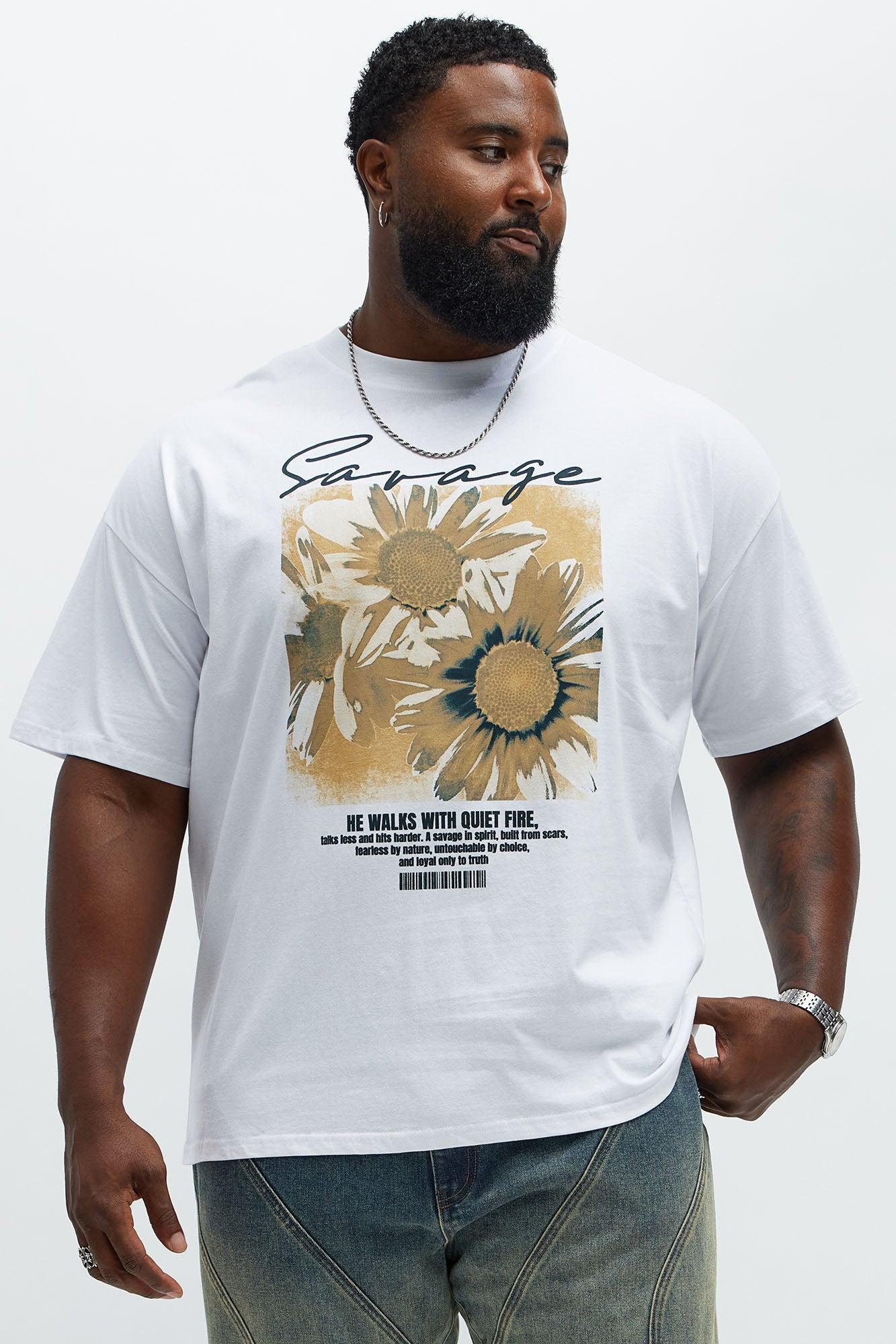 He Walks With Us Boxy Short Sleeve Tee - White Male Product Image