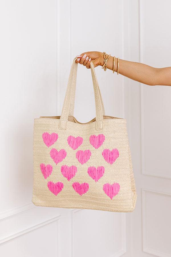 Sweethearts Woven Tote In Natural Product Image