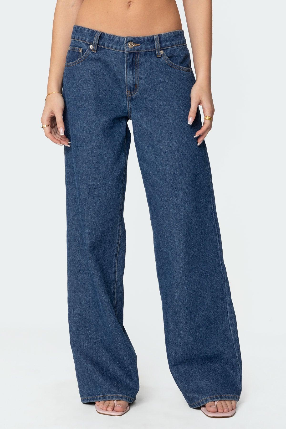 Lacey Pocket Low Rise Baggy Jeans Product Image