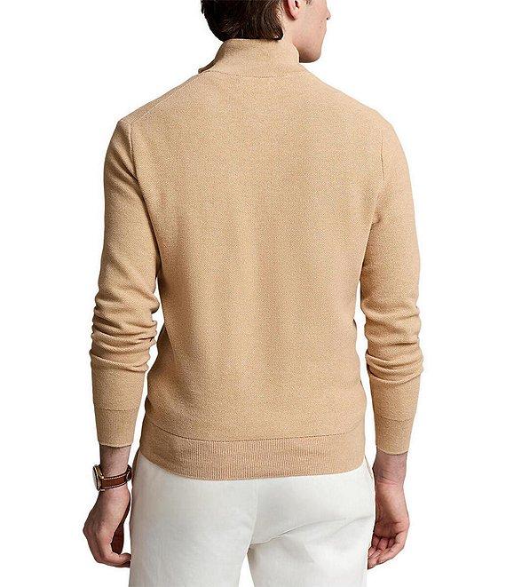 Polo Ralph Lauren Quarter-Zip Mesh-Knit Sweater Product Image