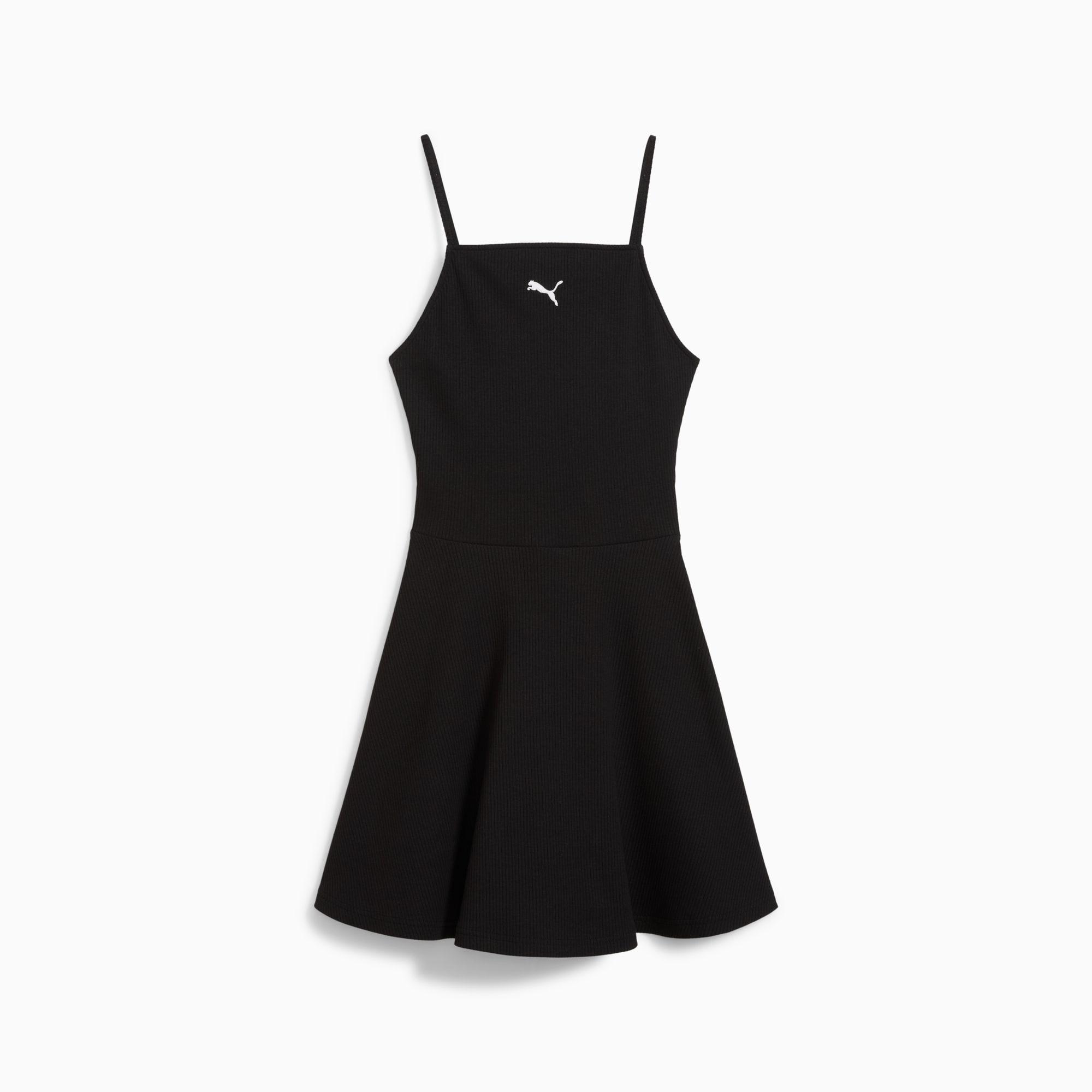 WARDROBE ESSENTIALS Women's Ribbed Flared Short Dress Product Image