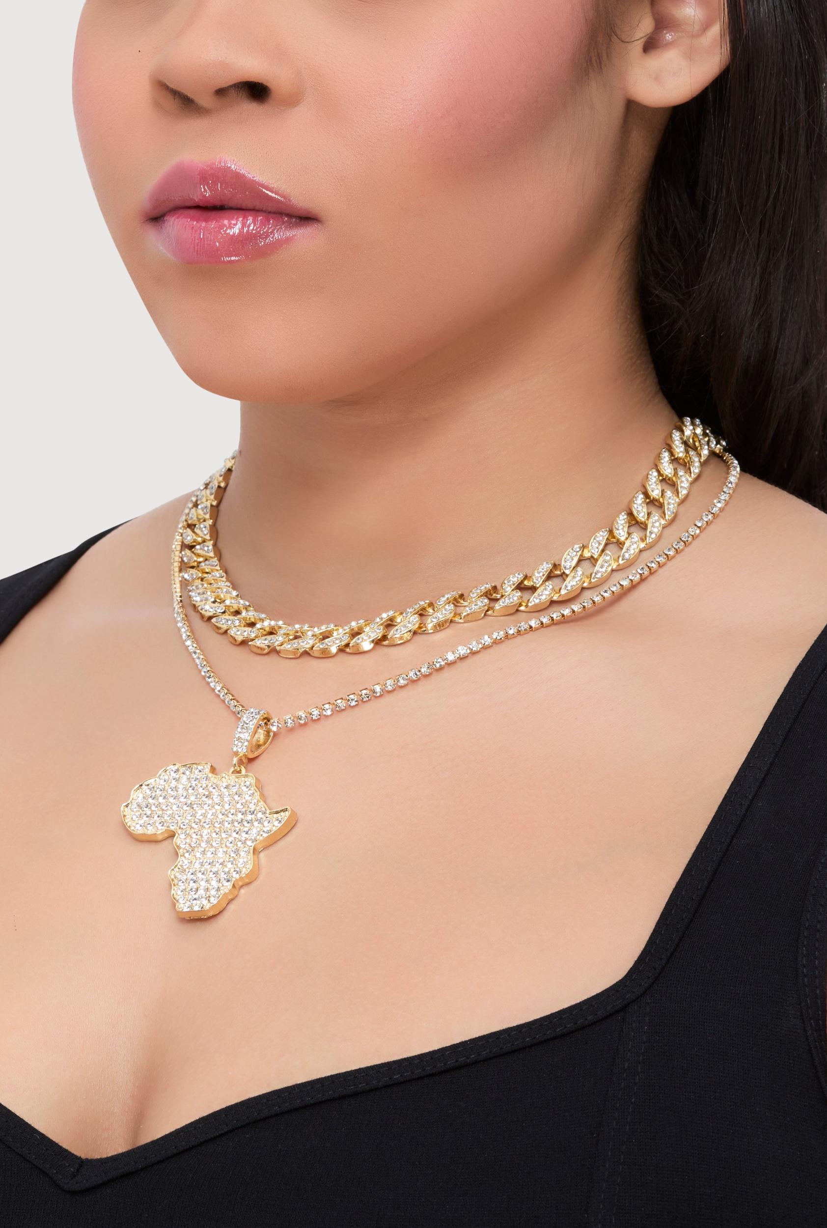 Love Curb Chain Necklace and Stud Earrings Unisex Product Image