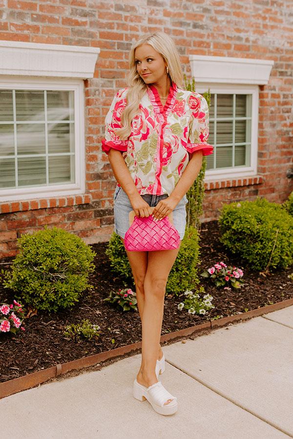 Botanical Garden Stroll Ruffle Top Product Image