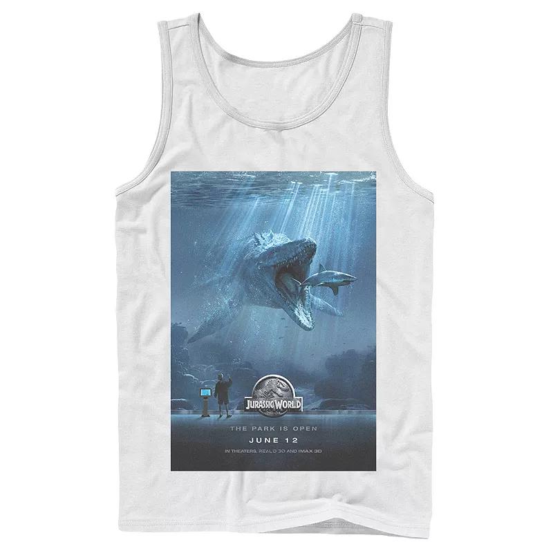 Men's Jurassic World Mosasaurus Movie Poster Tank Top,  Product Image