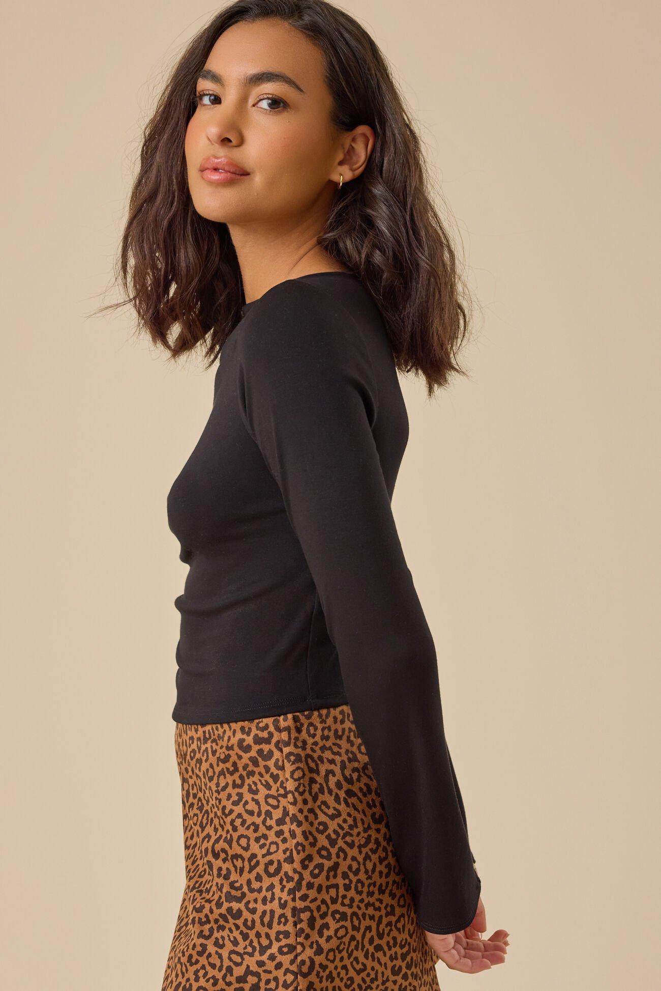 Alina Boatneck Fitted Top Product Image