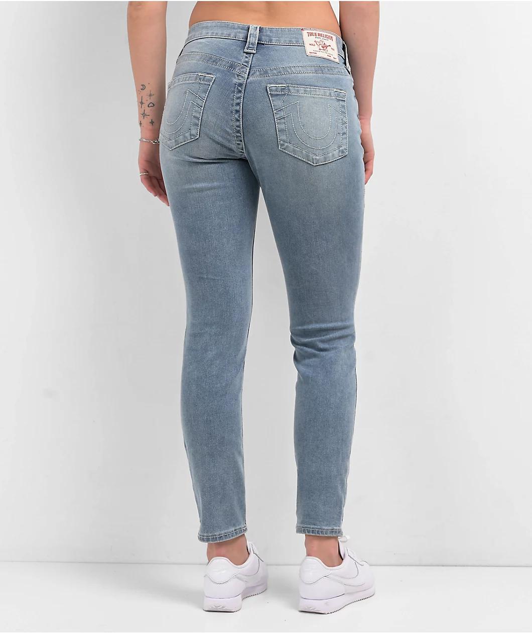 True Religion Jennie Peak Spot Mid Rise Curvy Skinny Jeans Product Image