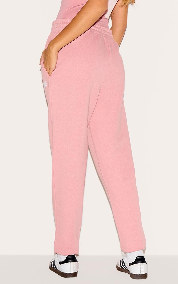 PRETTYLITTLETHING Light Pink High Waist Cuffed Sweatpants Product Image