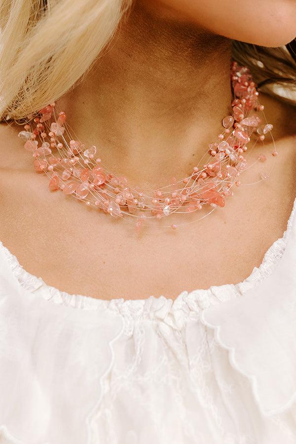 Simply Sweet Layered Necklace in Blush Product Image