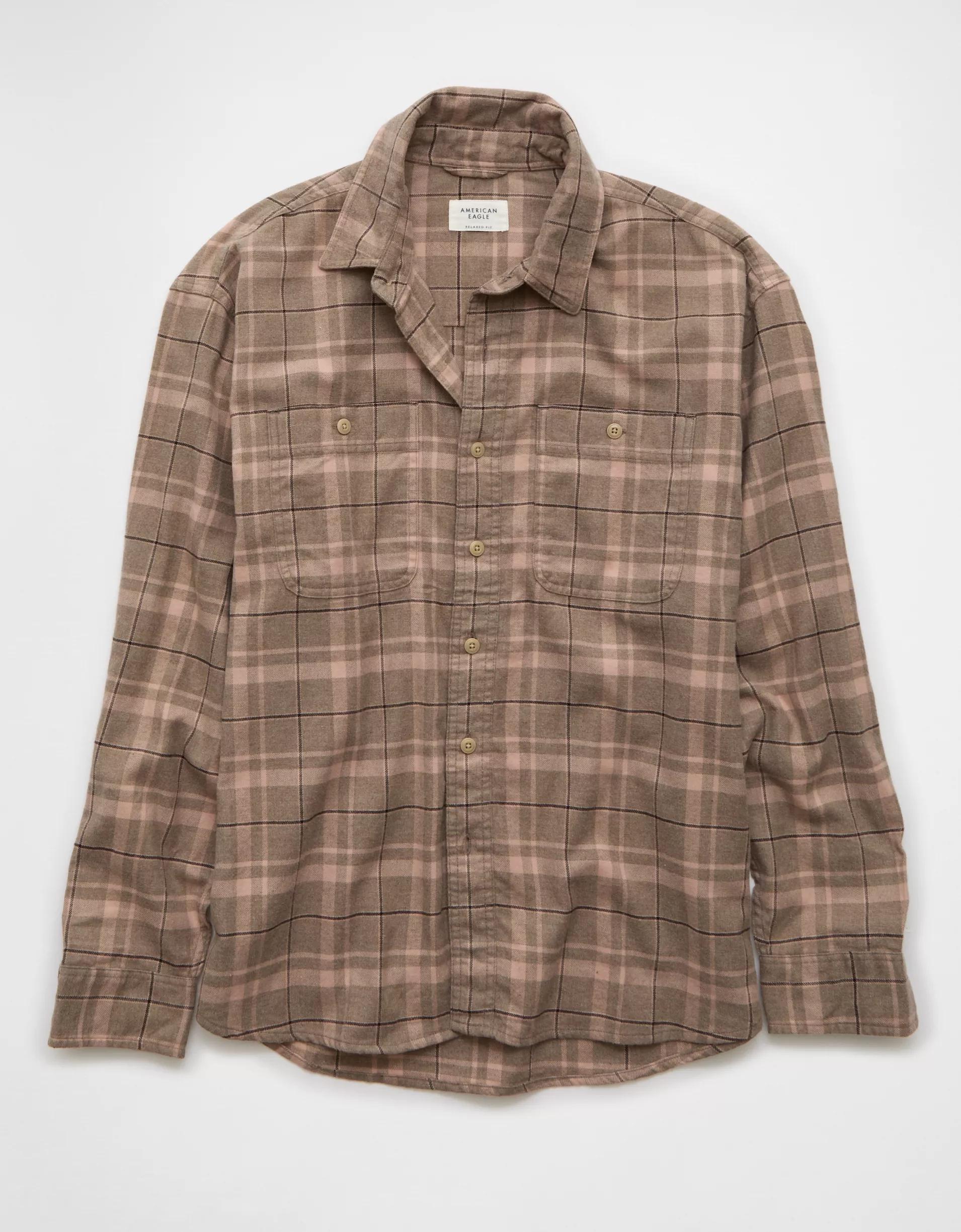AE Relaxed Everyday Flannel Shirt Product Image