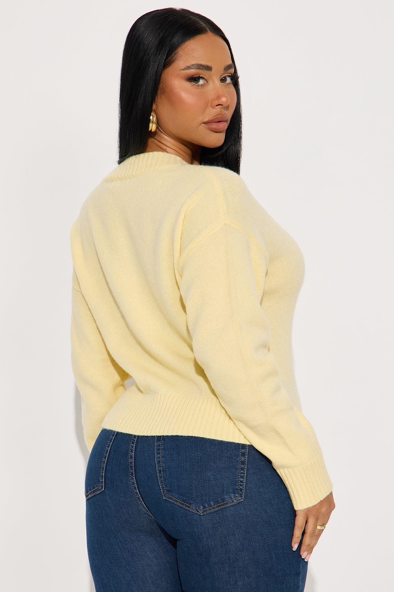 The Everyday Sweater - Yellow Female Product Image