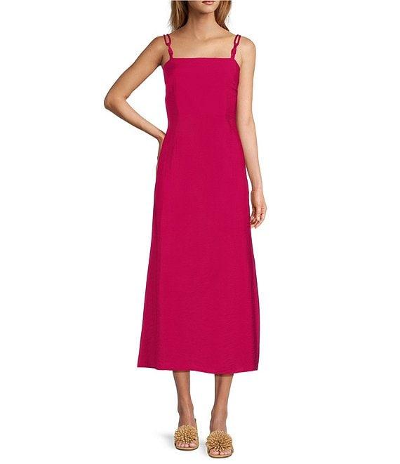 Antonio Melani Isabella Square Neck Sleeveless A-Line Midi Dress Product Image
