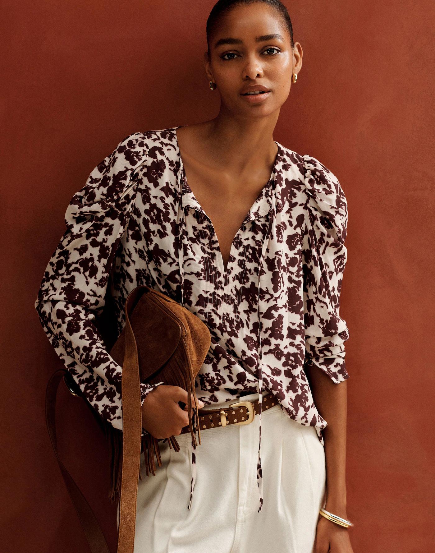 Draped Tie-Front Top Product Image