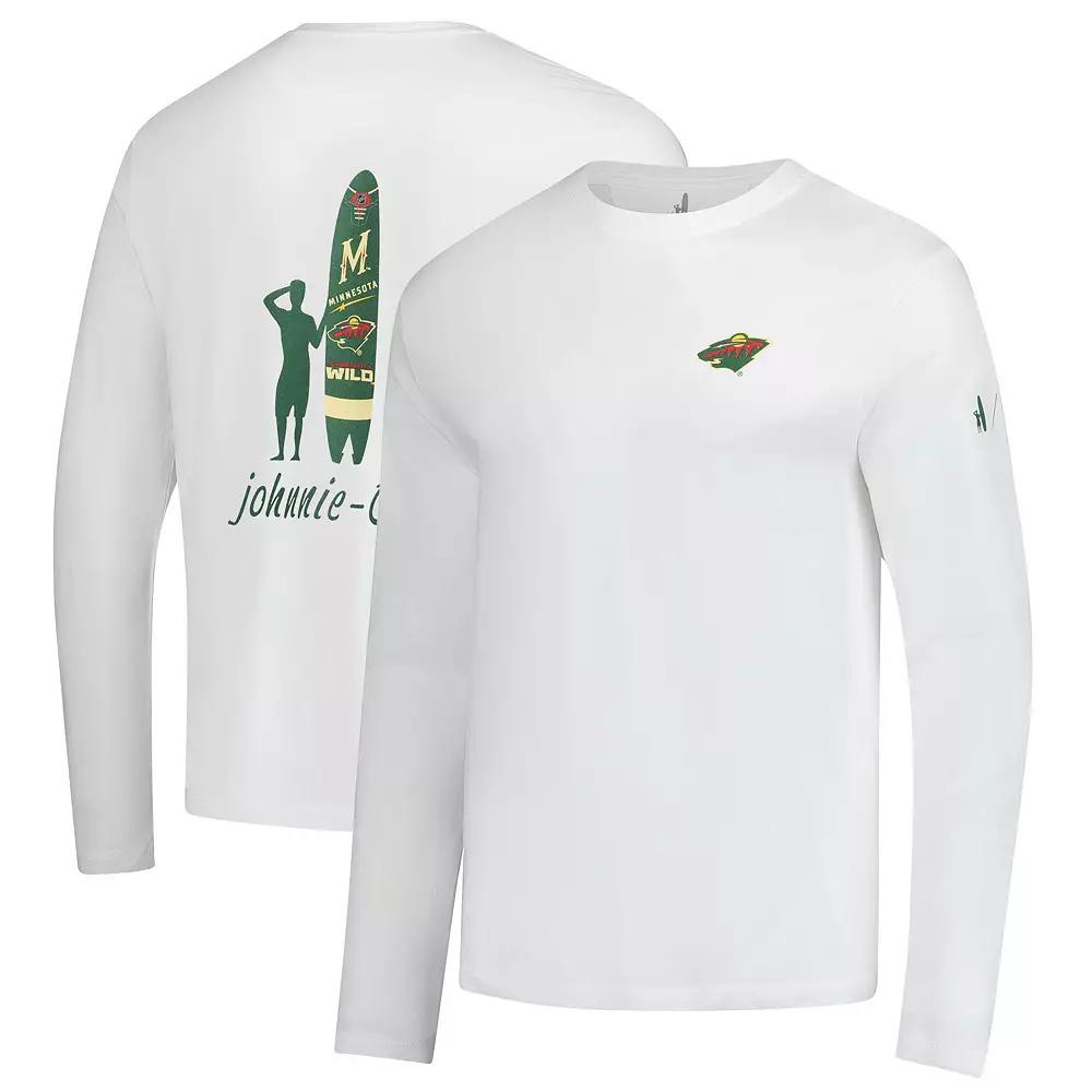 Men's johnnie-O White Minnesota Wild Adam Long Sleeve T-Shirt,  Product Image