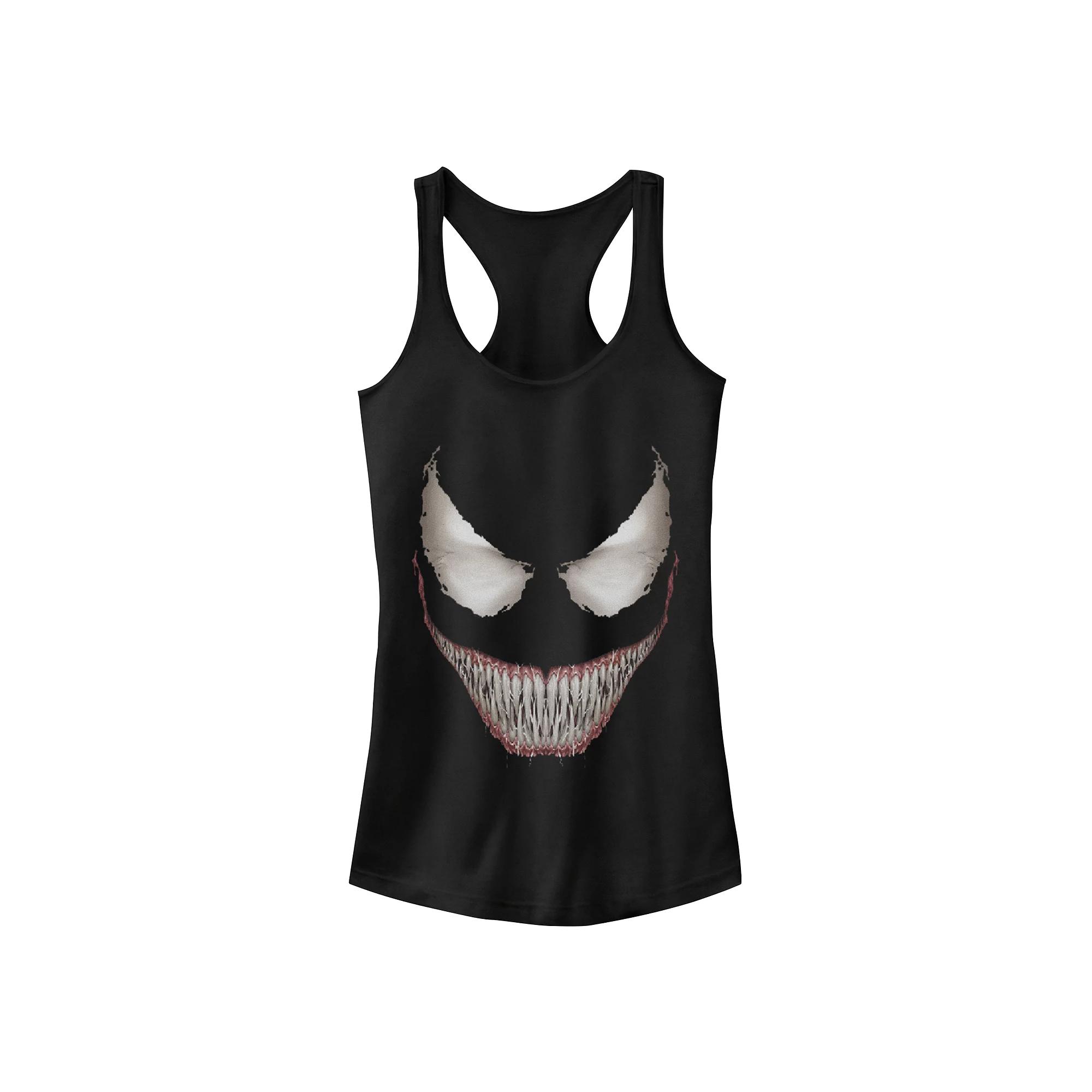 Juniors' Marvel Venom Face Grin Racerback Tank Top, Girl's,  Product Image