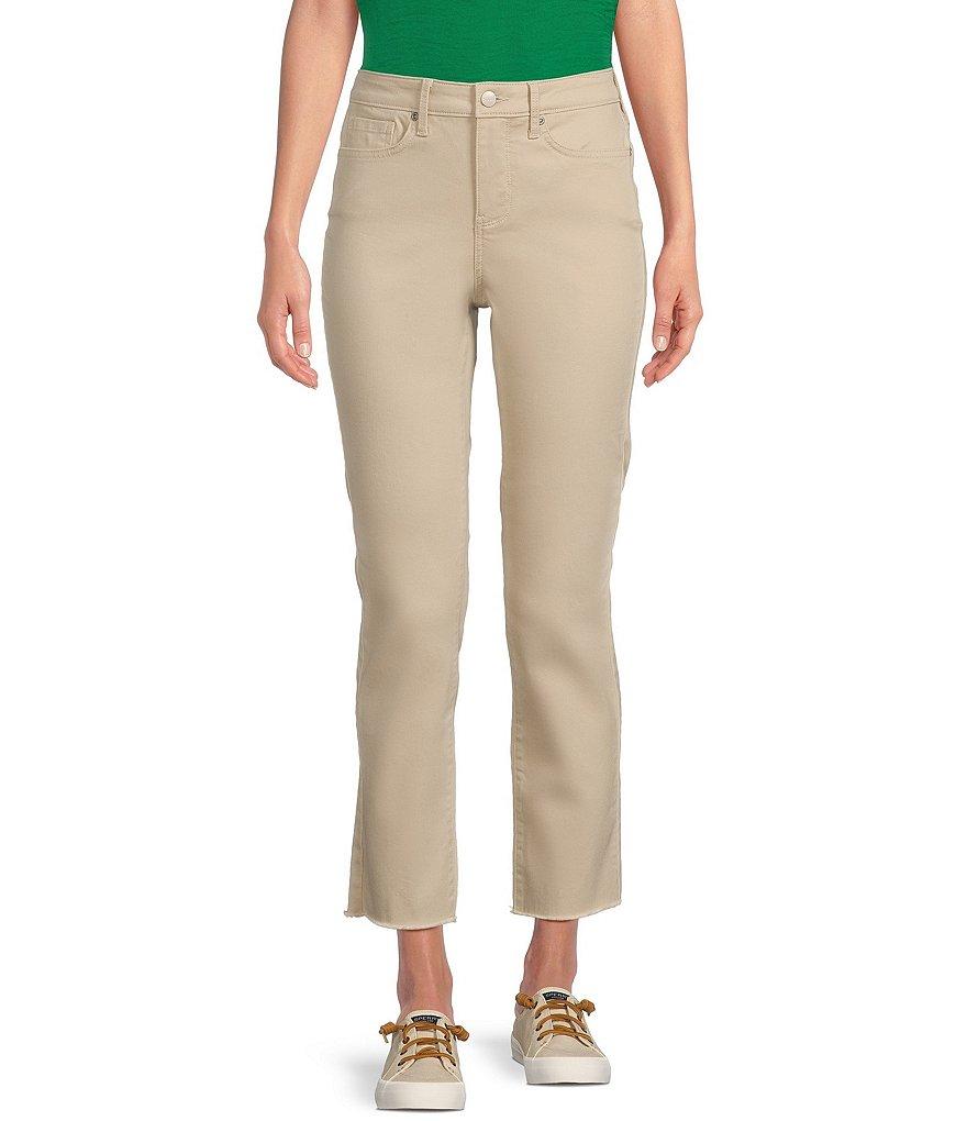 NYDJ Stretch Denim Sheri Slim Straight Fit Mid Rise Jeans Product Image