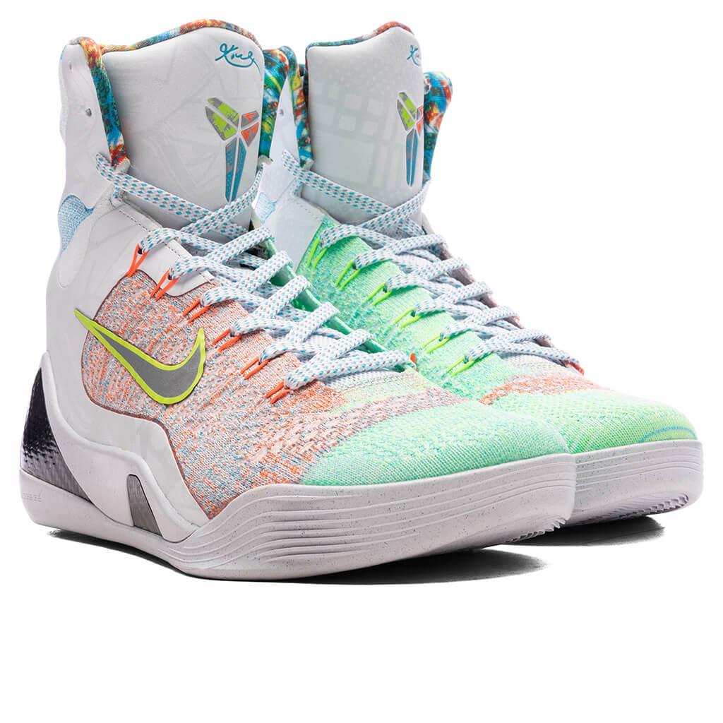 Kobe IX Elite High Protro 'What The Kobe?' - White/Reflective Silver/Chlorine Blue Male Product Image