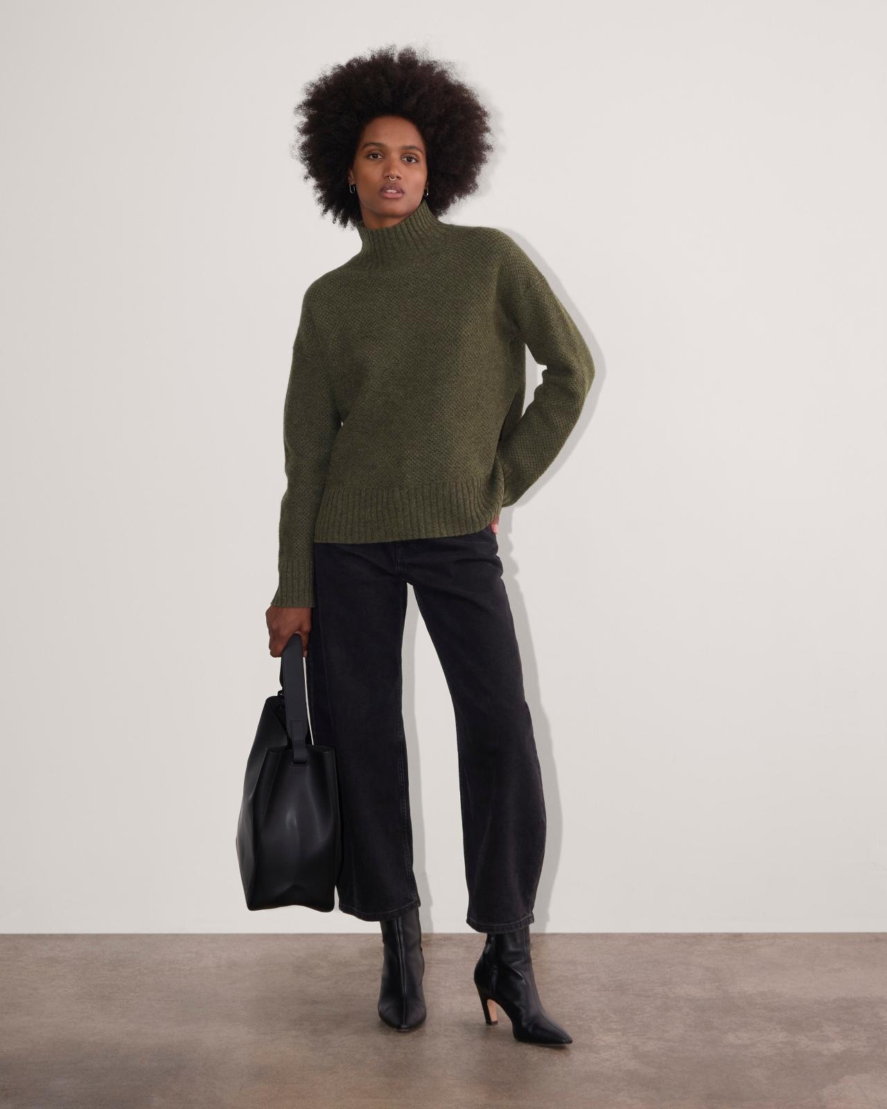 Womens Honeycomb Funnel Neck in Wool Cashmere Sweater by Everlane Product Image