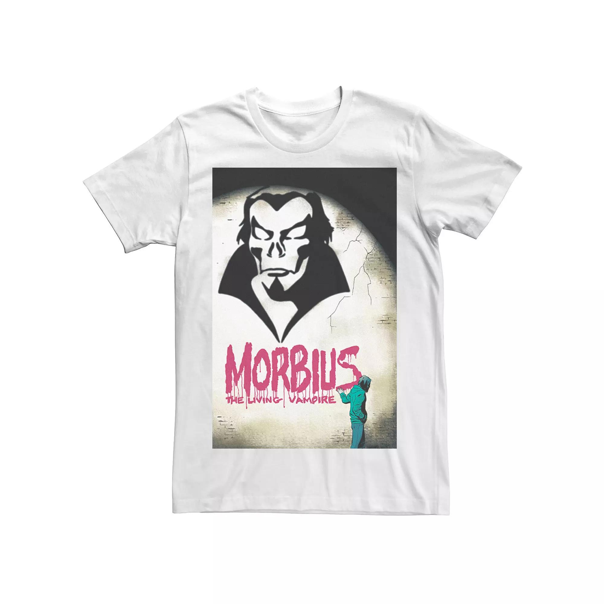Men's Marvel Morbius The Living Vampire Graffiti Tee, Size: Small, White Product Image